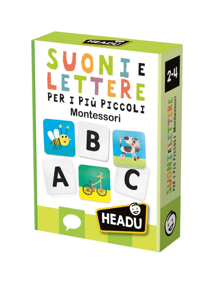 Suoni e lettere per i più piccoli montessori. il gioco che prepara i bambini a leggere e scrivere 2/4 anni - headu - Headu
