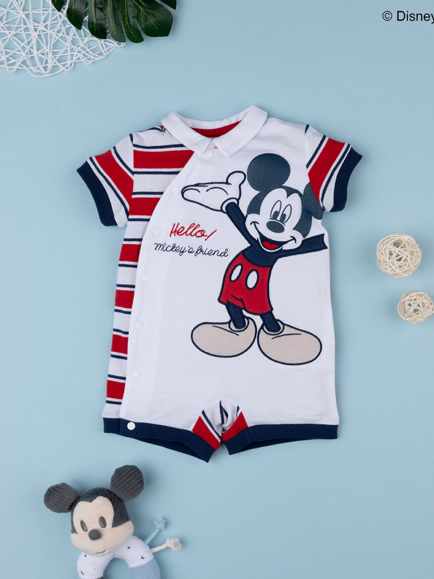 Tutina mezza manica neonato bicolor disney topolino - Prénatal