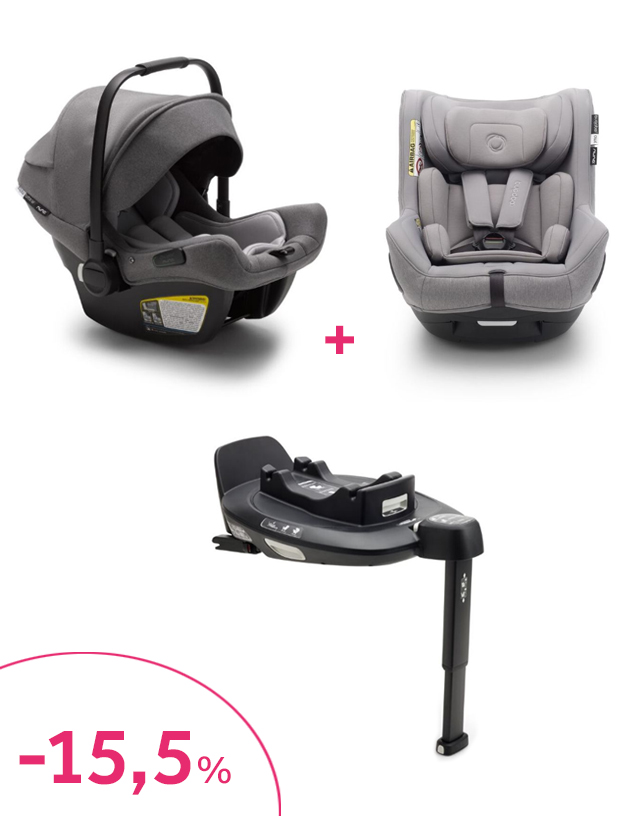 Bugaboo seggiolino nuna grey + seggiolino turtle air + base 360 ad un prezzo speciale - Bugaboo