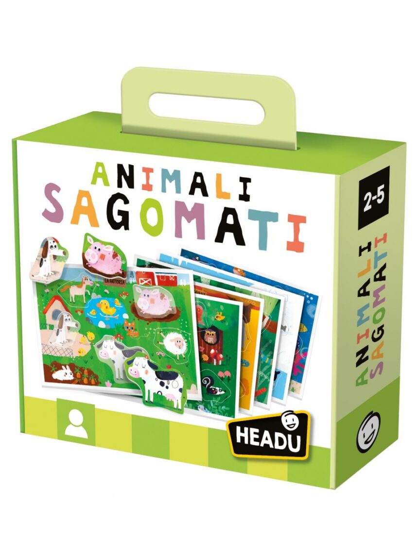 Animali sagomati. una tombola divertente per socializzare da piccoli! 2/4 anni - headu - Headu
