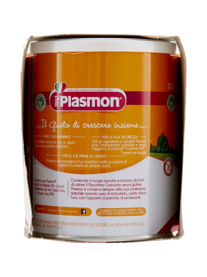 Plasmon - biscottino granulato senza glutine 2x374g - Plasmon