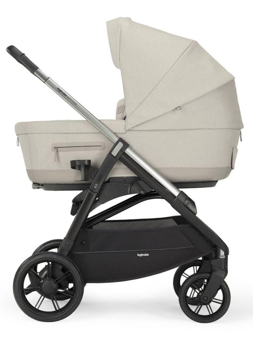 Aptica system quattro colore cashmere beige con telaio nero e seggiolino auto cab - Inglesina