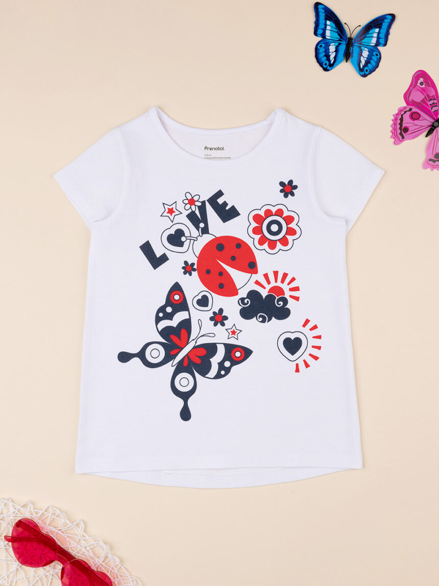 T-shirt maniche corte bambina con stampa - Prénatal