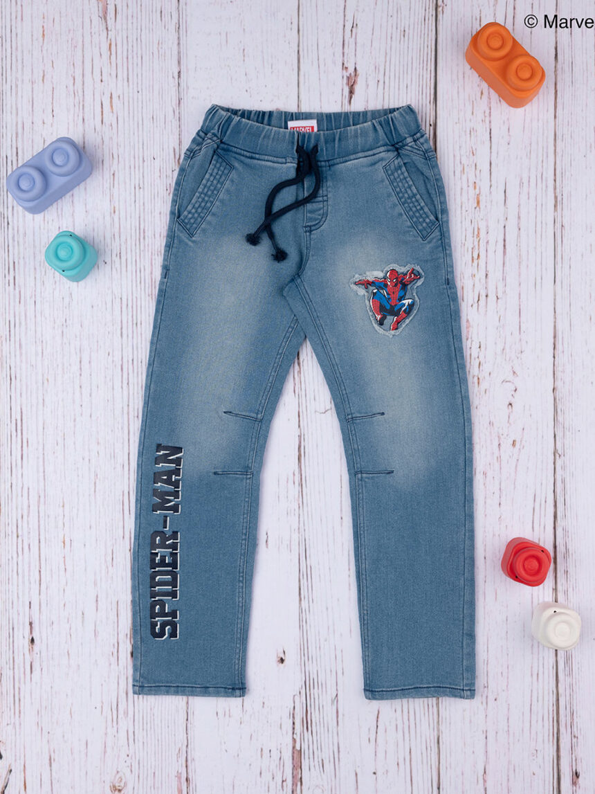 Pantalone denim bimbo "spiderman" - Prénatal