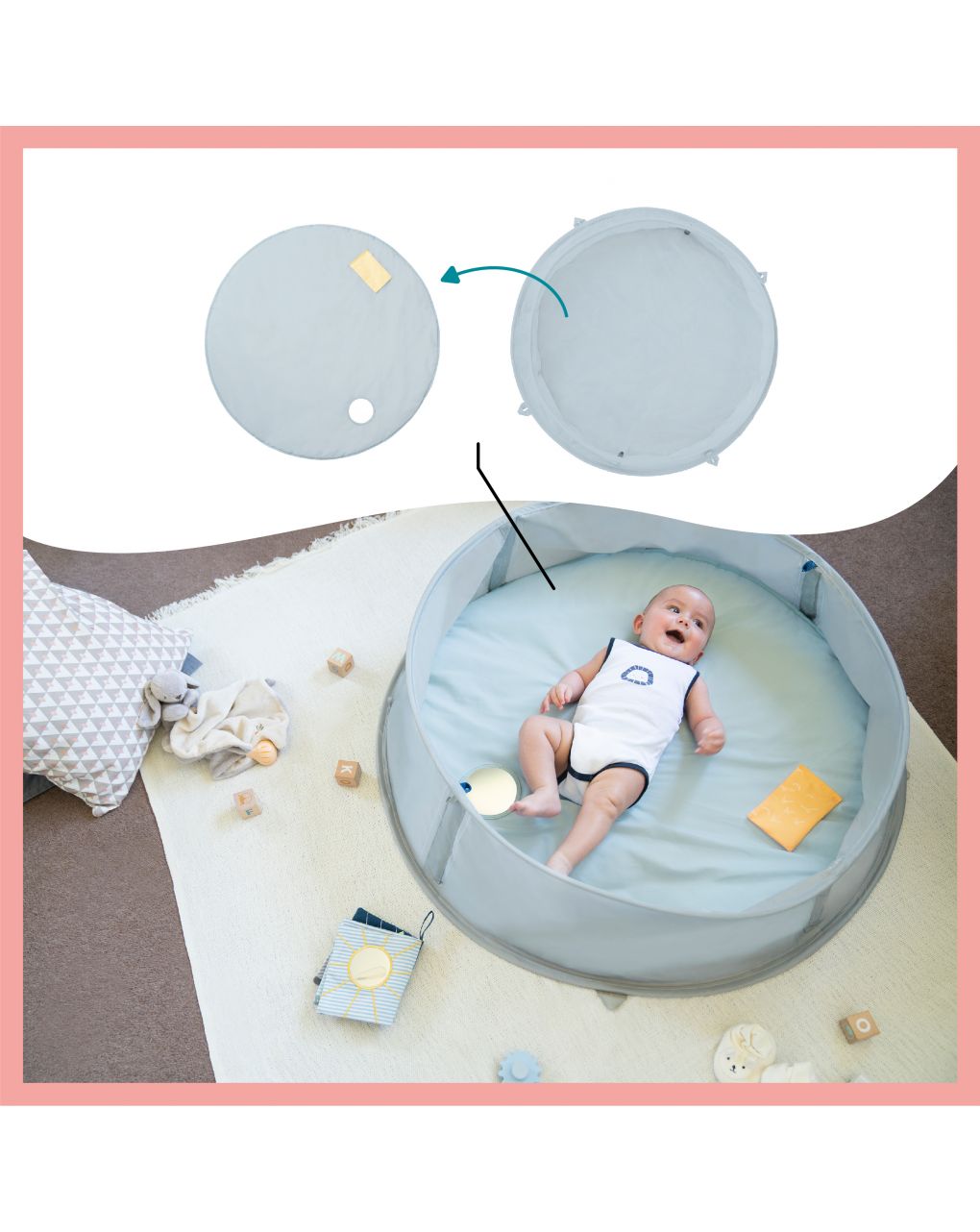 Babymoov aquani box giochi & piscina anti-uv spf 50+ marinière - Babymoov