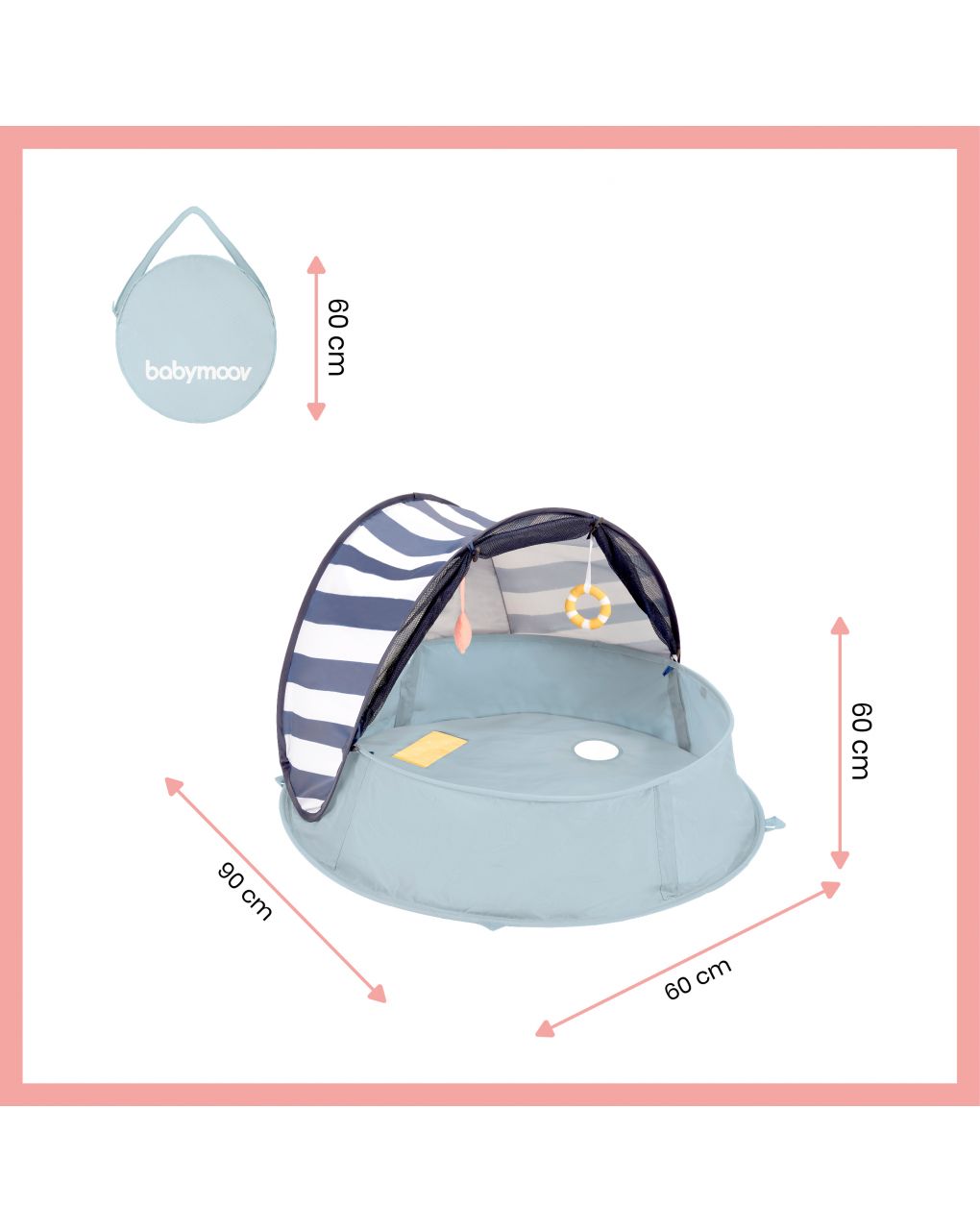 Babymoov aquani box giochi & piscina anti-uv spf 50+ marinière - Babymoov