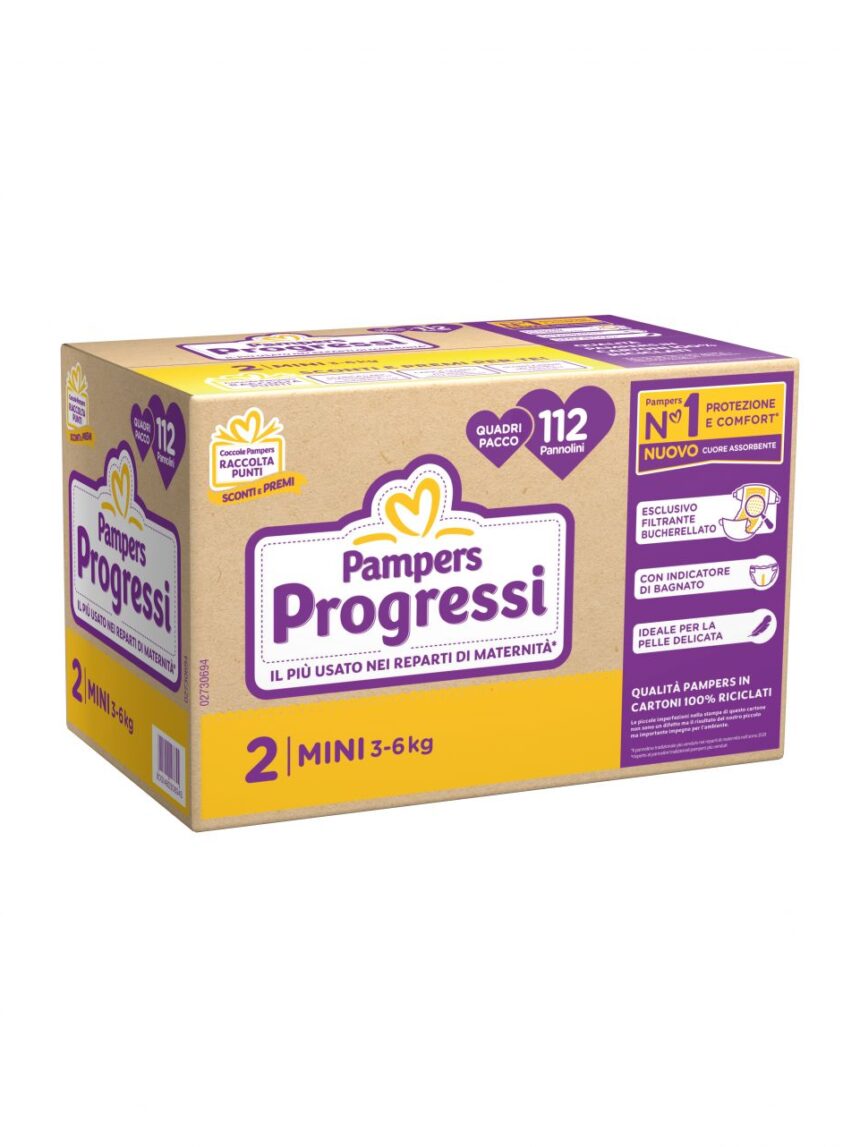 Progressi taglia 2 mini quadri pacco x112 - pampers - Pampers
