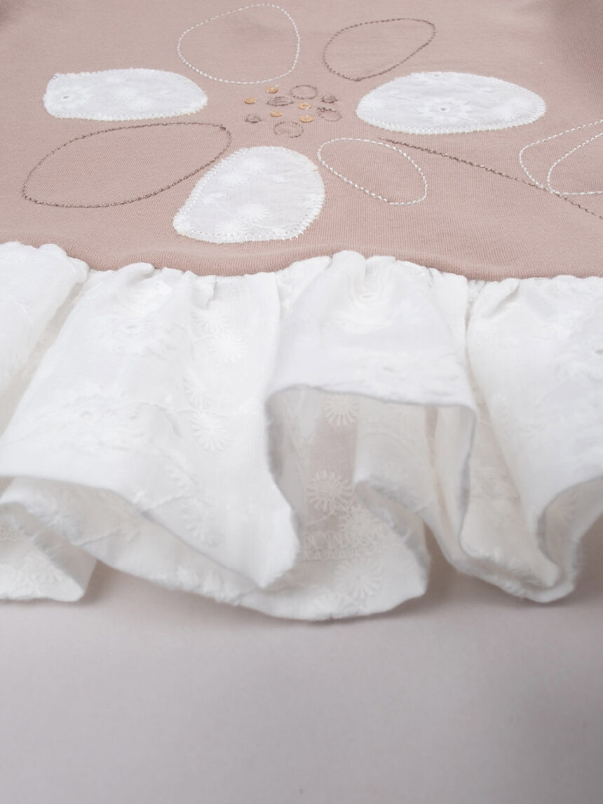 T-shirt bimba panna/marrone organic cotton - Prénatal