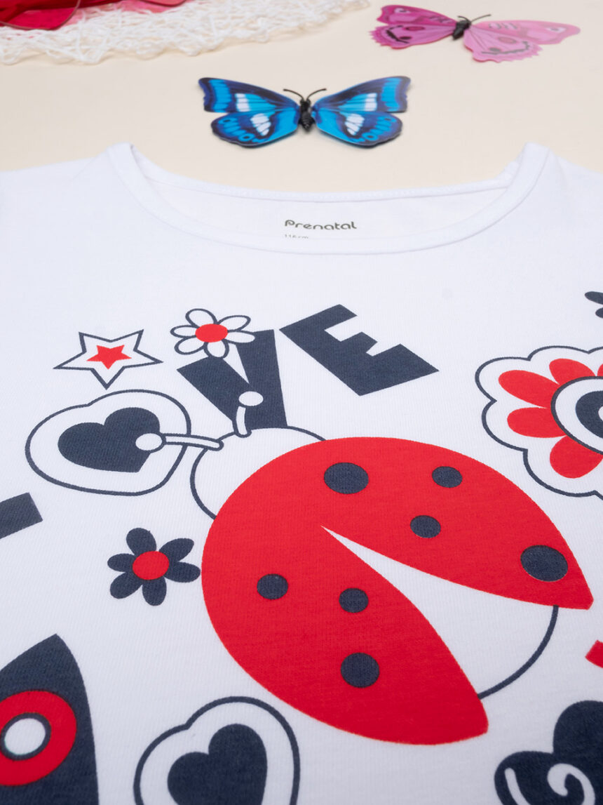 T-shirt maniche corte bambina con stampa - Prénatal