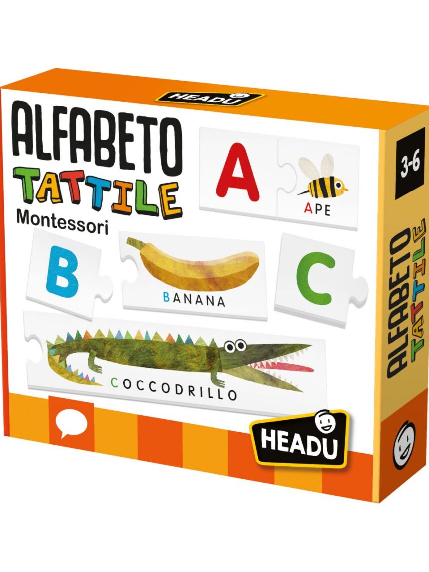 Alfabeto tattile montessori. un gioco per imparare a leggere a tre anni! 3/6 anni - headu - Headu