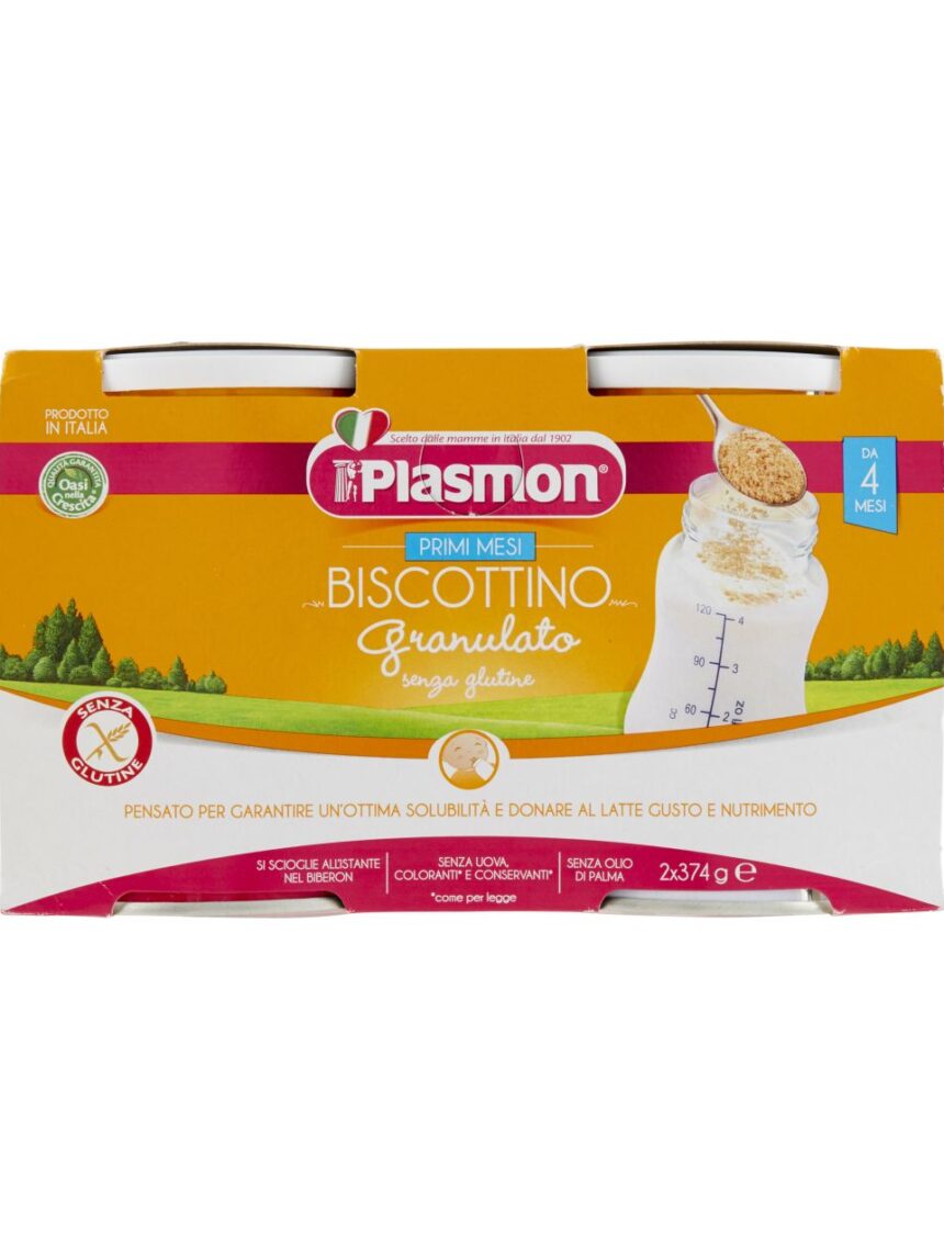 Plasmon - biscottino granulato senza glutine 2x374g - Plasmon