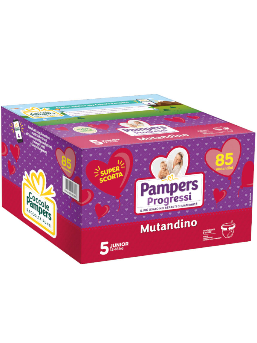 Pannolini mutandino pentapack progressi tg. 5 (85 pz) - Pampers