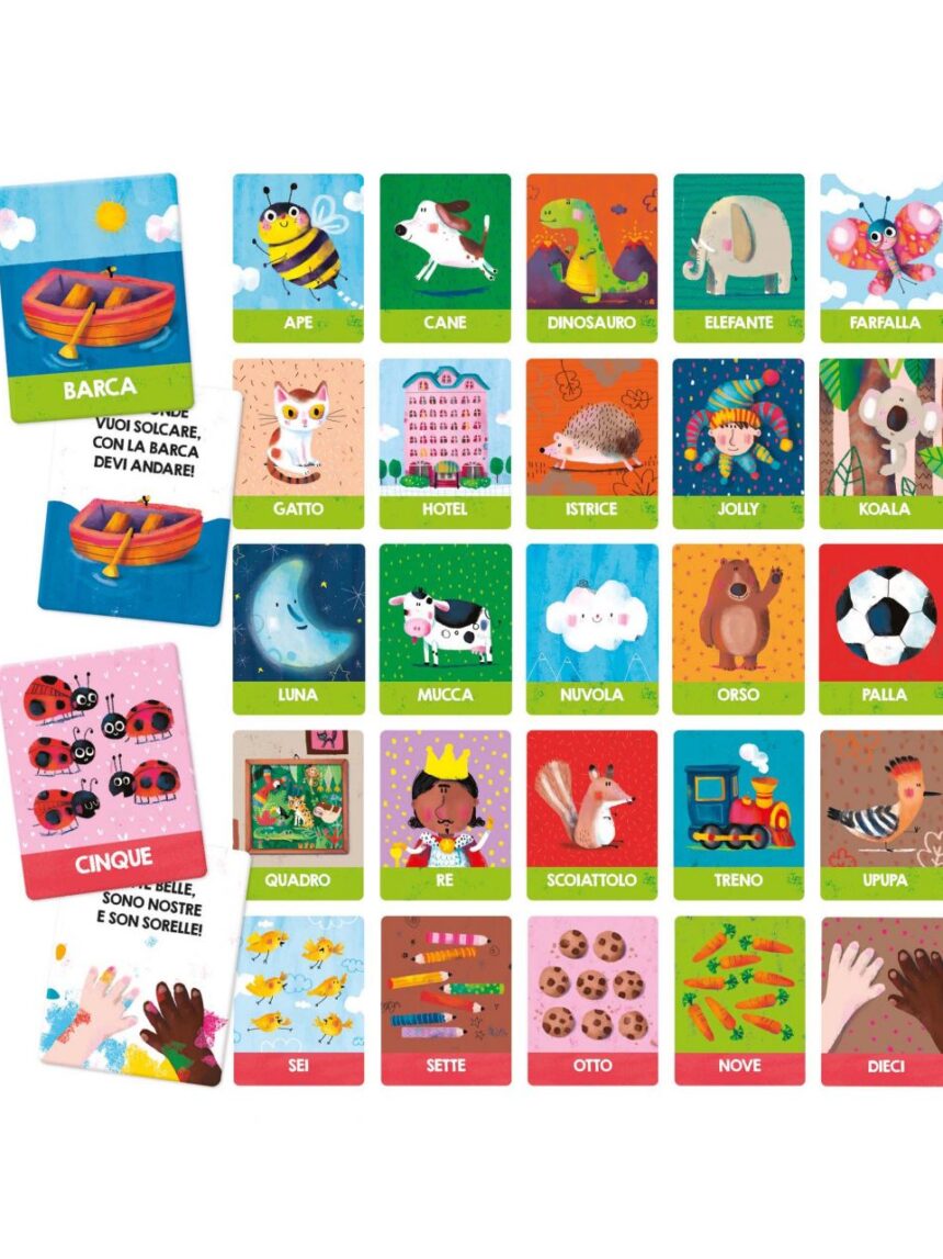 Flashcards montessori prime scoperte. per imparare parole numeri e forme 1/4 anni - headu - Headu