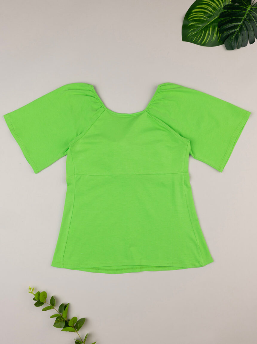 T-shirt allattamento con fiocco verde - Prénatal
