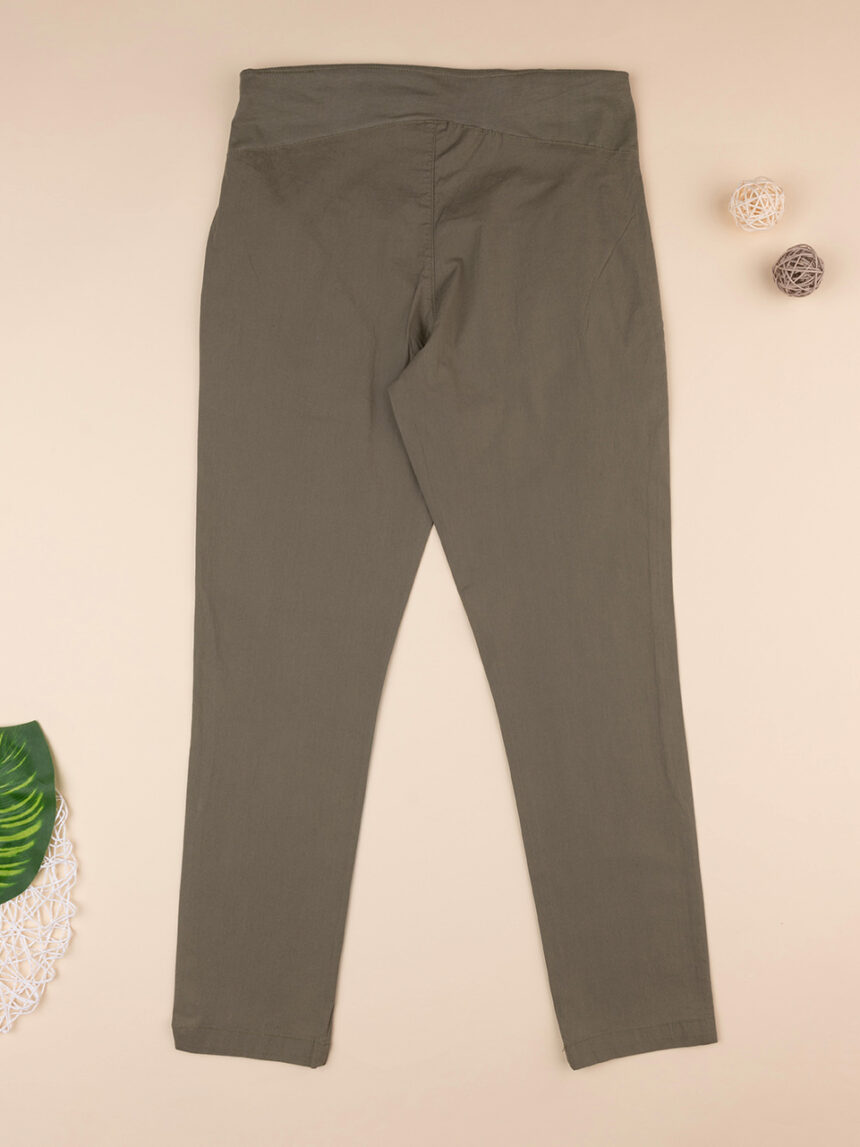Pantaloni verdi premaman in popeline leggero - Prénatal