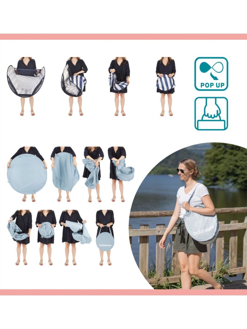 Babymoov aquani box giochi & piscina anti-uv spf 50+ marinière - Babymoov