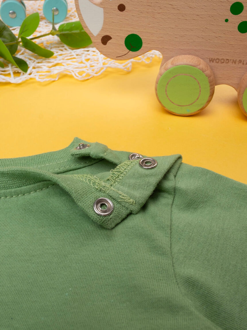 T-shirt bimbo verde "dinosauri" - Prénatal