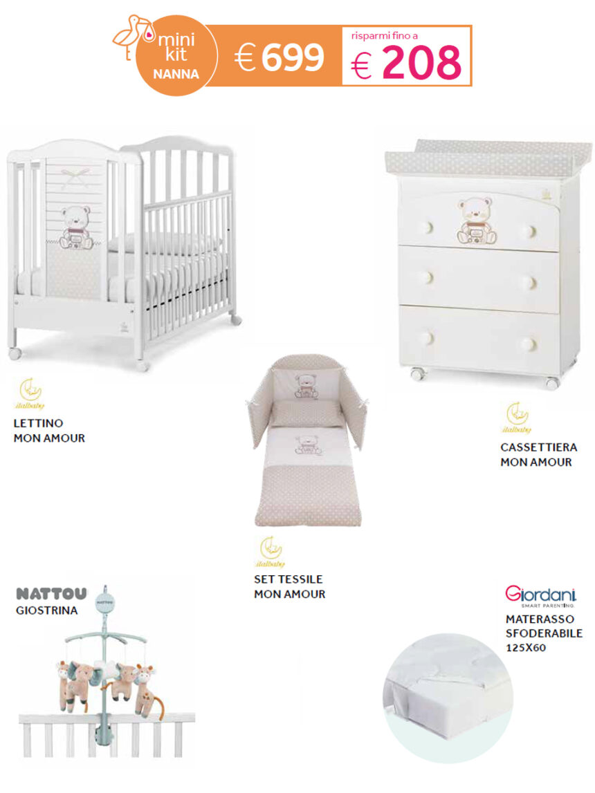 Mini kit cicogna - set nanna mon amour - Prénatal