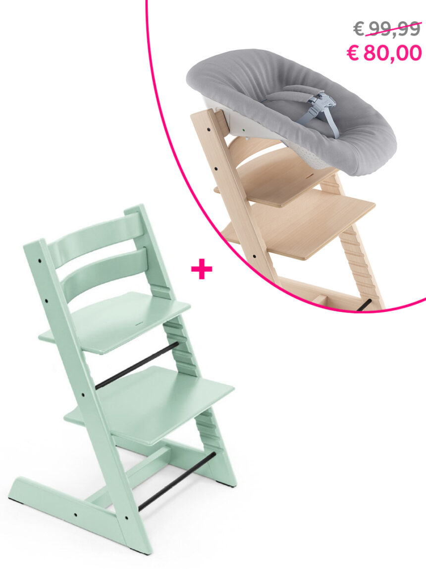 Tripp trapp soft mint + newborn set a un prezzo speciale - Stokke