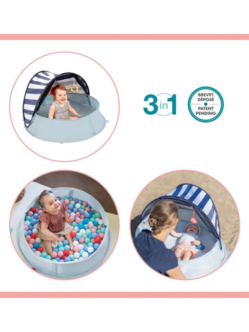 Babymoov aquani box giochi & piscina anti-uv spf 50+ marinière - Babymoov