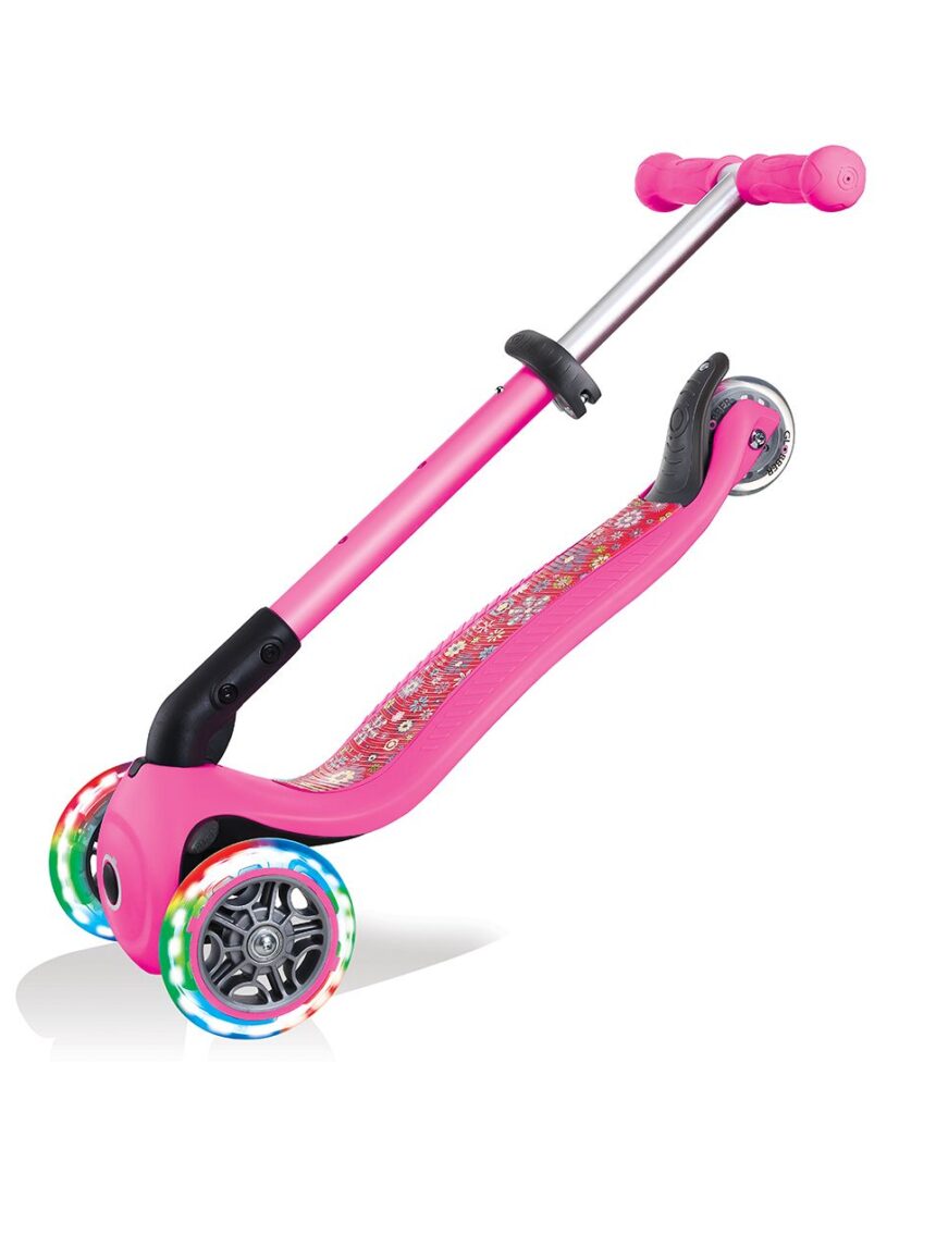 Globber - junior foldable fantasy light - pink flowers - Globber