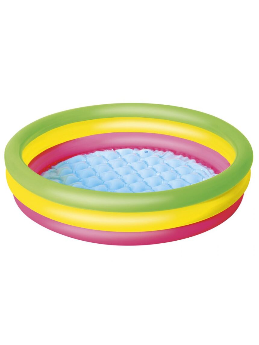 Piscina summer 3 anelli color con fondo gonfiabile 102x25 cm - bestway - Bestway