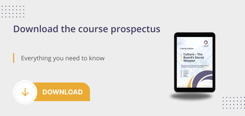 Culture - The Board's Secret Weapon course - download prospectus