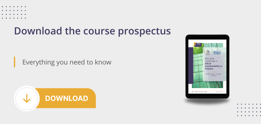 Executive Certificate in ESG & Sustainability in Finance